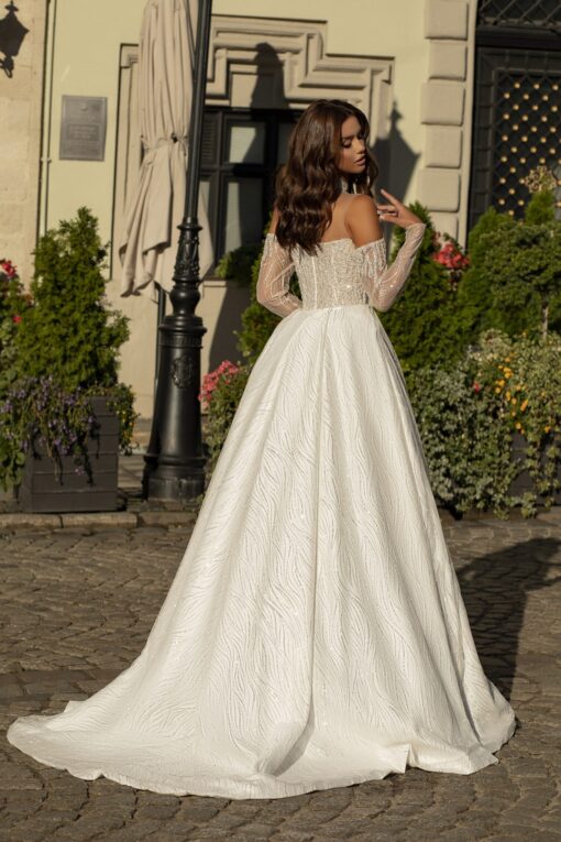 Robe De Mariée Princesse Col Bardot