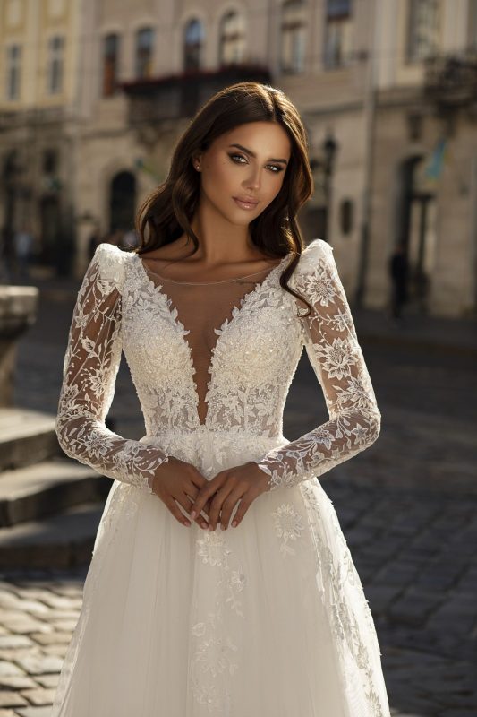 Robe de mariée dentelle bras Robe de mariée dentelle bras