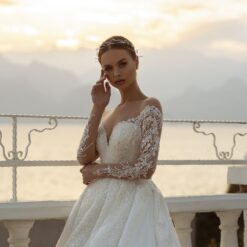 Robe De Mariée Princesse avec sequins col cœur illusion | Soirée Blanche