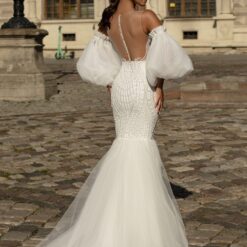 Robe De Mariée Sirène Bustier Blanche image 4 | Soirée Blanche Robe De Mariée Sirène Bustier Blanche