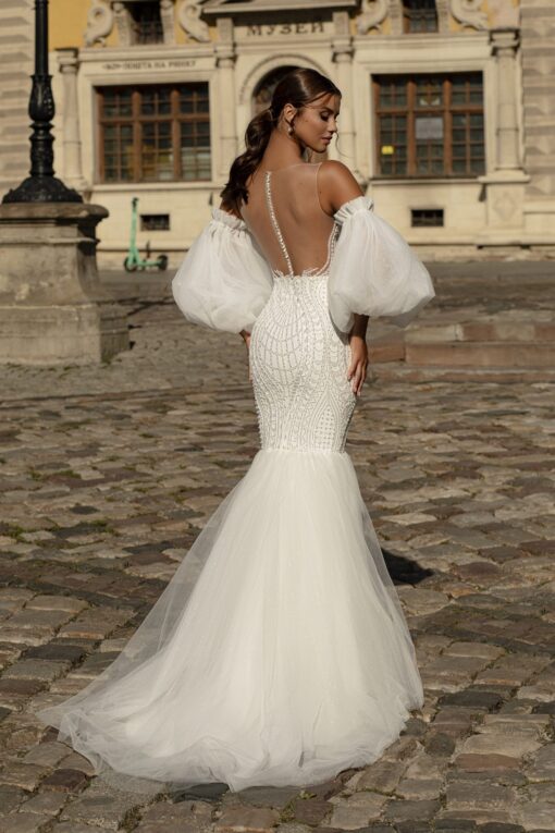 Robe De Mariée Sirène Bustier Blanche