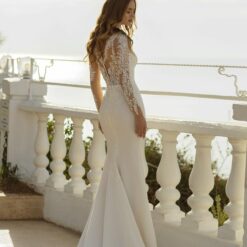 Robe De Mariée Sirène Manche Longue Blanche | Soirée Blanche