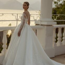 Robe De Mariée Princesse avec sequins col cœur illusion | Soirée Blanche