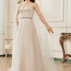Robe de mariée en tulle avec corset rose nude image 9 | Soirée Blanche Robe de mariée en tulle avec corset rose nude | Soirée Blanche