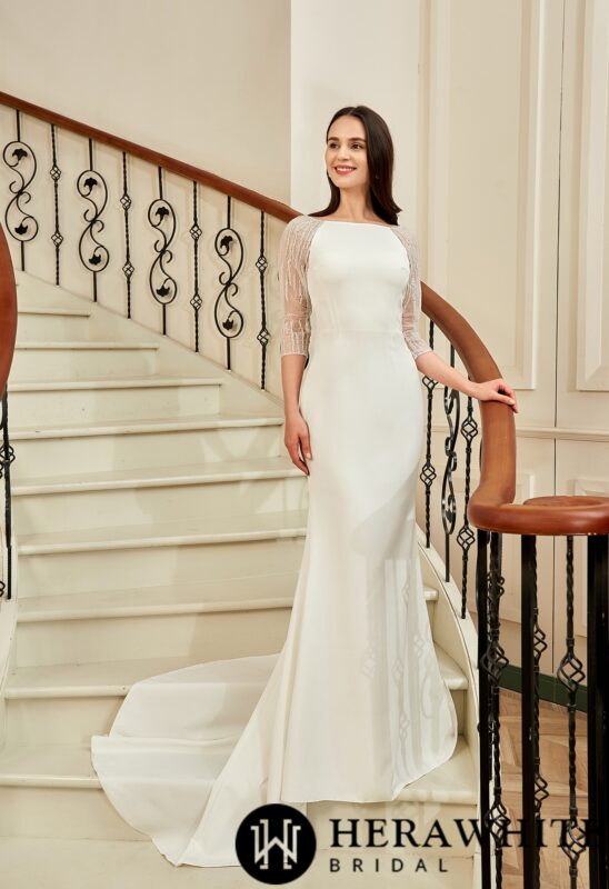 Robe de mariée sirène col bateau Robe de mariée sirène col bateau