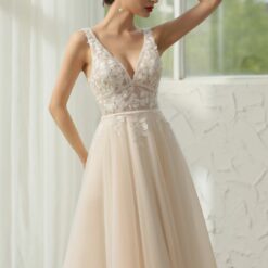 Robe de mariée moderne en dentelle florale bohème | Soirée Blanche