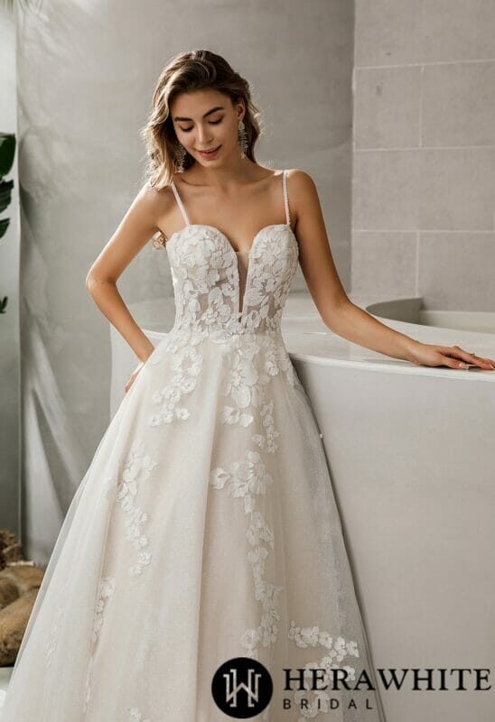 Dentelle bohème chic champêtre robe de mariée
