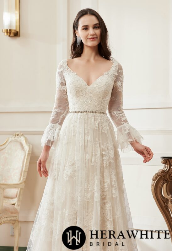 Robe de mariée coton dentelle