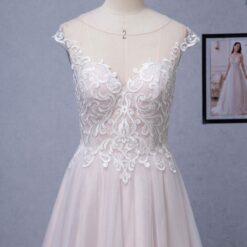 Robe de mariée A à encolure cœur illusion et dentelle | Soirée Blanche