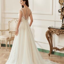 Robe de mariée A à encolure cœur illusion et dentelle | Soirée Blanche