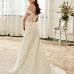 Robe de mariée à encolure cœur avec broderie | Soirée Blanche