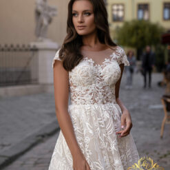 Robe De Mariée A Dentelle Florale Elégante Avec Perles image 4 | Soirée Blanche Robe De Mariée A dentelle florale élégante avec perles | Soirée Blanche