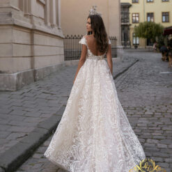 Robe De Mariée A Dentelle Florale Elégante Avec Perles image 5 | Soirée Blanche Robe De Mariée A dentelle florale élégante avec perles | Soirée Blanche