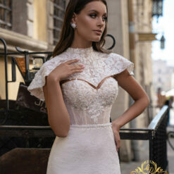 Robe De Mariée Fourreau Bustier Avec Cape image 5 | Soirée Blanche Robe De Mariée fourreau bustier avec cape | Soirée Blanche