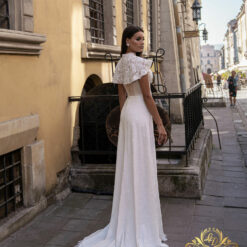 Robe De Mariée Fourreau Bustier Avec Cape image 6 | Soirée Blanche Robe De Mariée fourreau bustier avec cape | Soirée Blanche