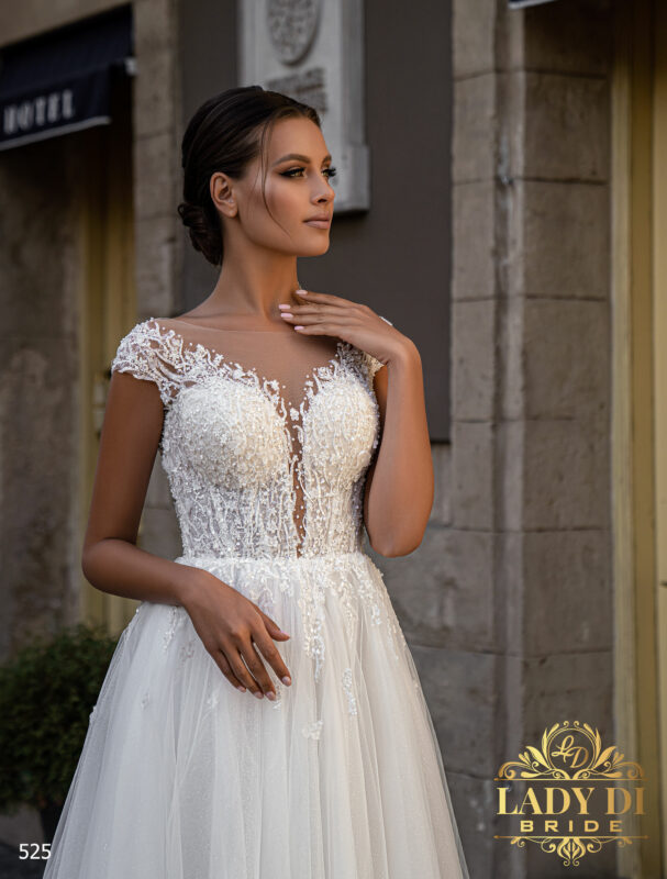 Robe de mariée à manche courte Robe de mariée à manche courte
