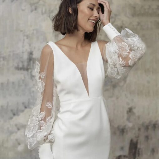 Robe De Mariée Blanche Courte