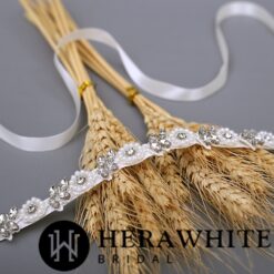 Ceinture De Mariage Discrète Fleurie | Soirée Blanche