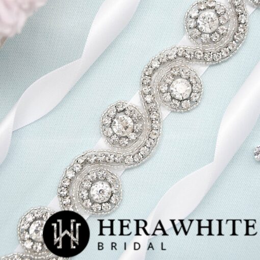 Ceinture De Mariage Vagues | Soirée Blanche