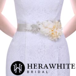 Ceinture De Mariée Fleurie | Soirée Blanche