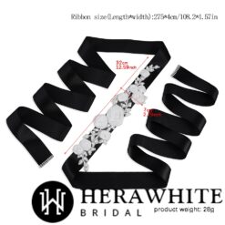 Ceinture de Mariée A Fleurs Satinées | Soirée Blanche