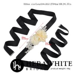 Ceinture De Mariée Fleurie | Soirée Blanche