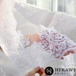 Long Voile de Mariée Dentellé | Soirée blanche