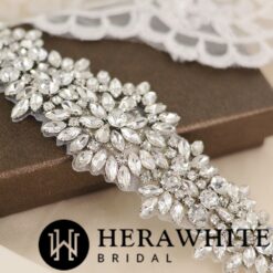 Ceinture de Mariée Princesse Cristaux Scintillants | Soirée Blanche