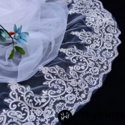 Voile de Mariée Long Avec Peigne image 8 | Soirée Blanche Voile de Mariée Long Avec Peigne | Soirée Blanche