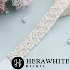 Ceinture de Mariée Perlée | Soirée blanche