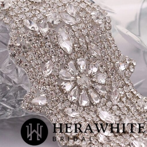 Ceinture De Mariée A Strass Large | Soirée Blanche