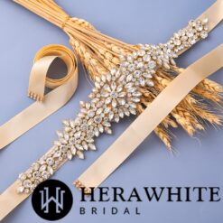 Ceinture de Mariée Princesse Cristaux Scintillants | Soirée Blanche