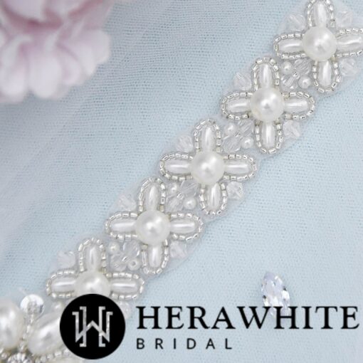 Ceinture Perlées Pour Robe de Mariée | Soirée Blanche
