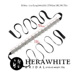 Ceinture de Mariée Fleurs en Cristal | Soirée Blanche