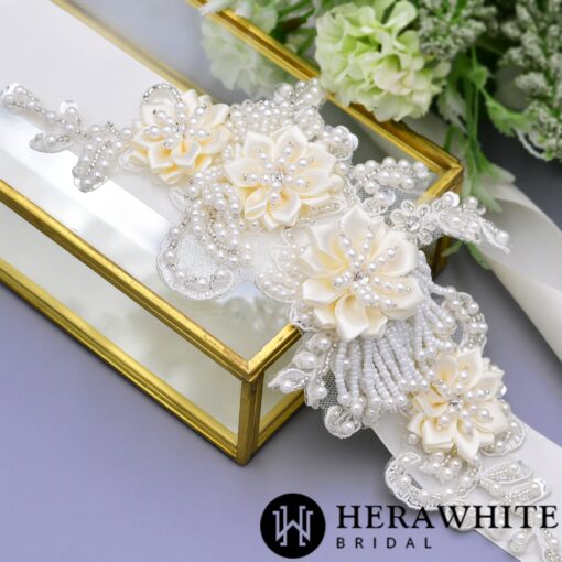 Ceinture De Mariée Romantique | Soirée Blanche