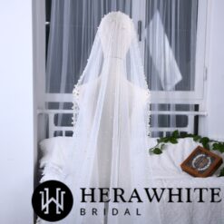 Voile de Mariage Long Perlée image 8 | Soirée Blanche Voile de Mariage Long Perlée | Soirée Blanche