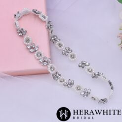 Ceinture De Mariage Discrète Fleurie | Soirée Blanche