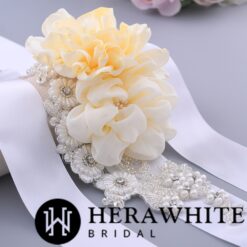 Ceinture De Mariée Fleurie | Soirée Blanche