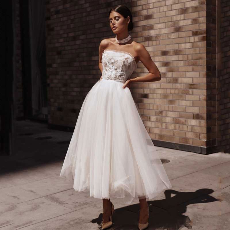Robe de mariée trapèze courte Robe de mariée trapèze courte