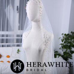 Voile de Mariage Long Perlée image 10 | Soirée Blanche Voile de Mariage Long Perlée | Soirée Blanche
