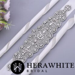 Ceinture De Mariée Strass et Satin | Soirée Blanche