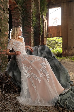 Robe de mariée bohème de couleur