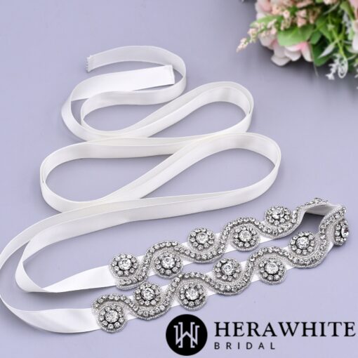 Ceinture De Mariage Vagues | Soirée Blanche