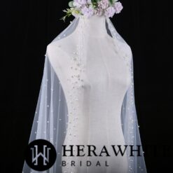 Voile de Mariage Long Perlée image 11 | Soirée Blanche Voile de Mariage Long Perlée | Soirée Blanche