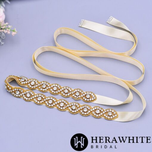 Ceinture De Mariage A Vagues | Soirée Blanche
