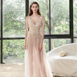 Robe De Mariée Rose Poudré | Soirée Blanche