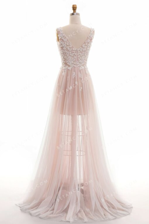 Robe De Mariée Rose Poudré | Soirée Blanche