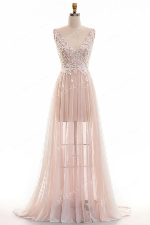 Robe De Mariée Rose Poudré | Soirée Blanche
