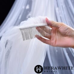 Voile de Mariée Long A Dentelle | Soirée Blanche