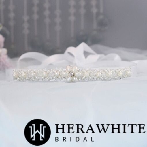 Ceinture Perlées Pour Robe de Mariée | Soirée Blanche